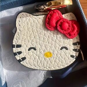 Smiling Happy Hello Kitty Bag Charm AirTag Holder Change Purse Cute New Trendy
